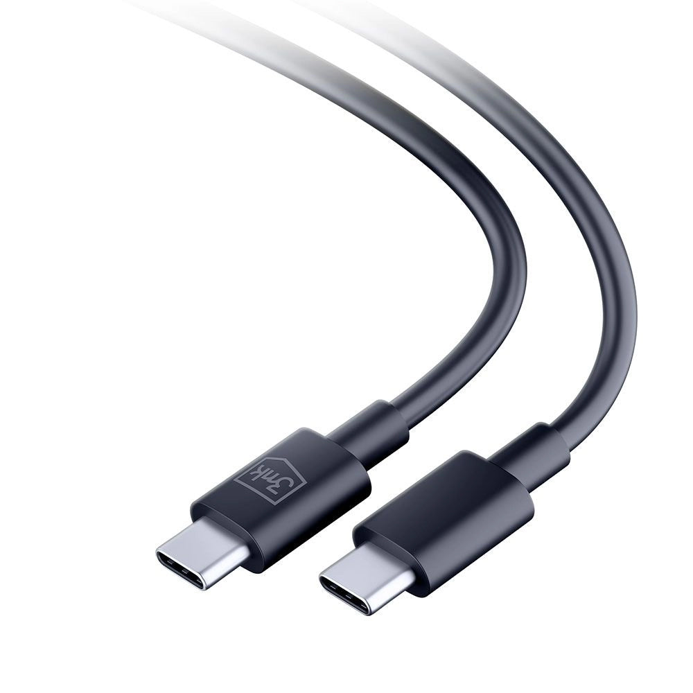USB-C data- ja latauskaapeli - USB-C 3MK Hyper, 100W, 1,2m, musta 