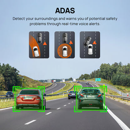 70mai Dash Cam A510 Car Camera, 3K, GPS, Wi-Fi, 2-inch Display 2AOK9-A510