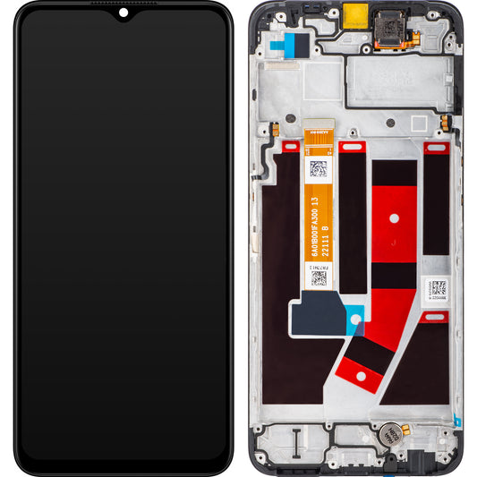 Näyttö kosketusnäytöllä Oppo A77 4G / A57s / Oneplus Nord N20 SE, kehyksellä, musta, Service Pack 4130254