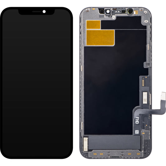 ZY kosketusnäyttö Apple iPhone 12 / 12 Pro, kehyksellä, In-Cell IC siirrettävä LCD-versio, musta