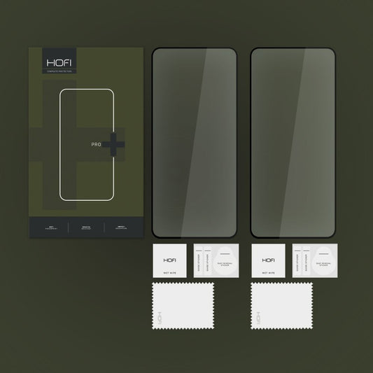 Näytönsuoja HOFI Glass PRO+ Samsung Galaxy Galaxy Xcover7 G556, Suojalasi, Täysliima, 2 kpl, 2.5D, Musta 