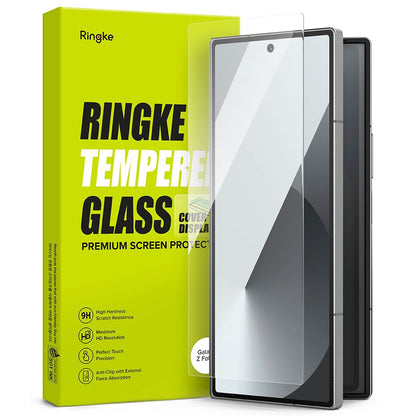 Screen Protector Ringke Cover Display for Samsung Galaxy Galaxy Z Fold6 F956, Glass Shielded, AB Ultra Glue, Set 2 pieces, Outer Screen