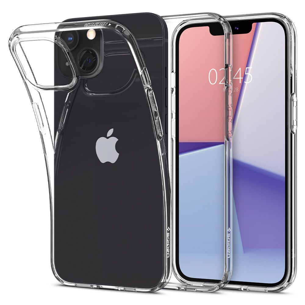 Kotelo Apple iPhone 13:lle, Spigen, nestekide, läpinäkyvä 