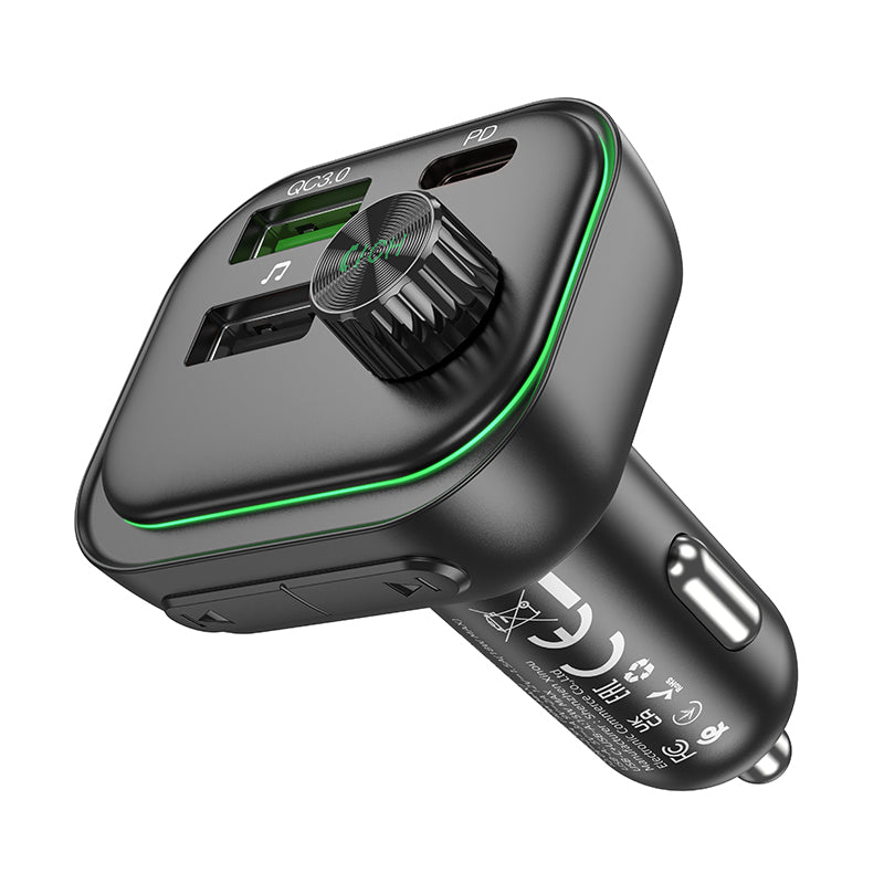 Bluetooth FM-modulaattori Borofone BC54, 2 x USB-A - 1 x USB-C 